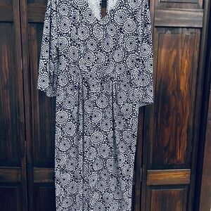 NY collection Black and White jumpsuit‎ 1X